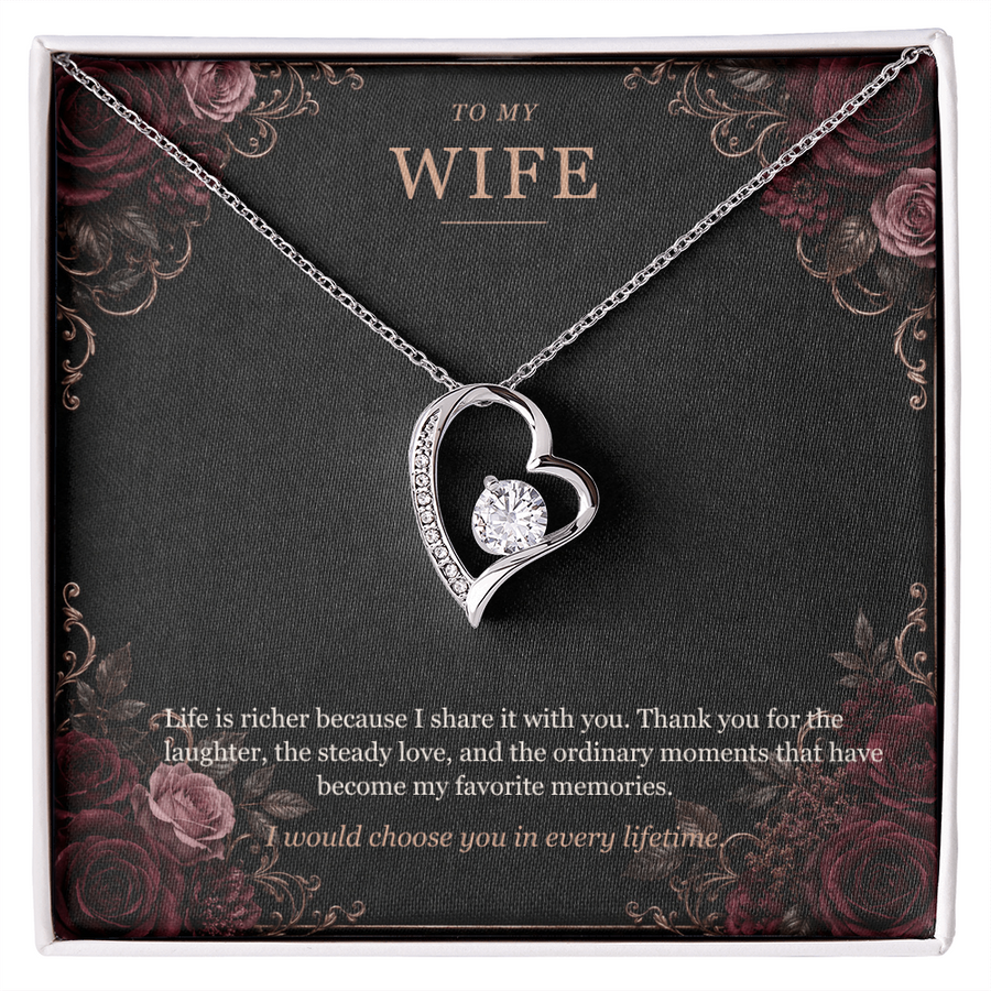To My Wife Forever Love Necklace