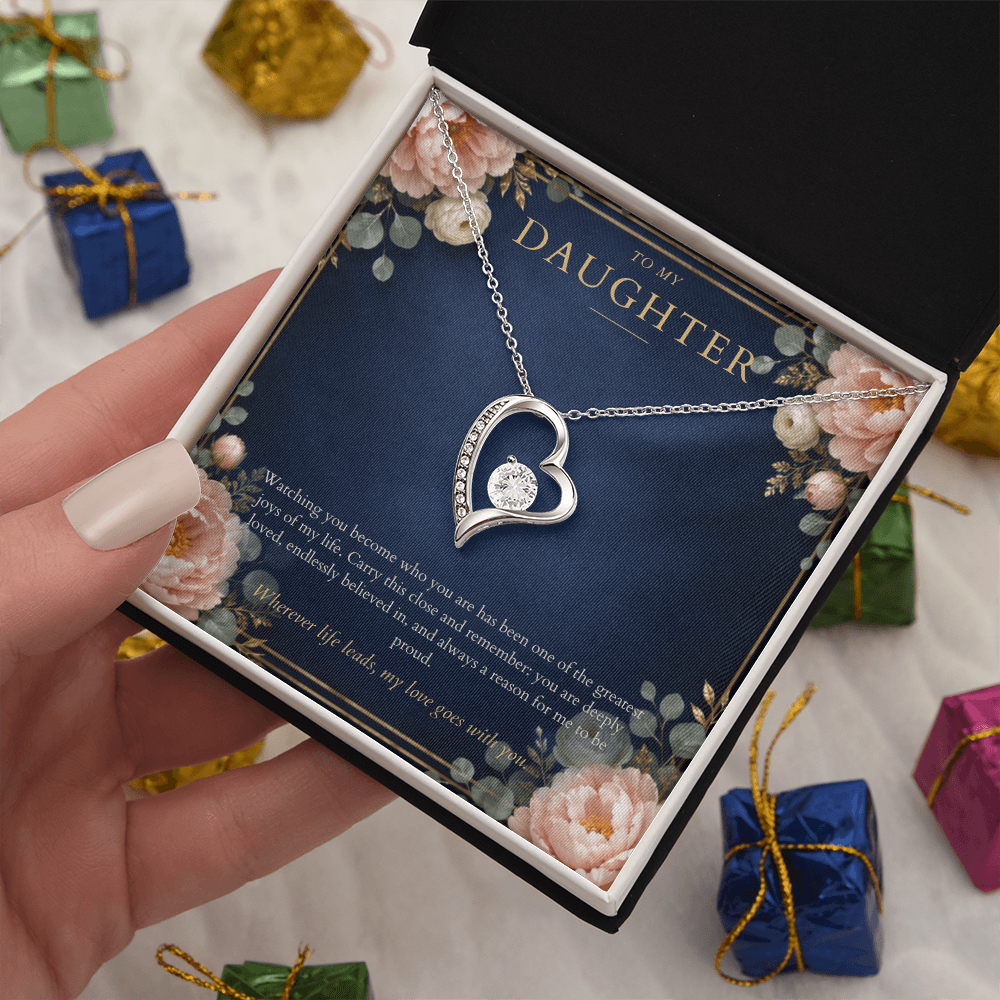 To My Daughter Forever Love Necklace