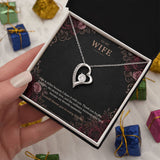 To My Wife Onyx and Rose Gold Necklace – Forever Love Gift