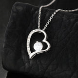 To My Wife Onyx and Rose Gold Necklace – Forever Love Gift
