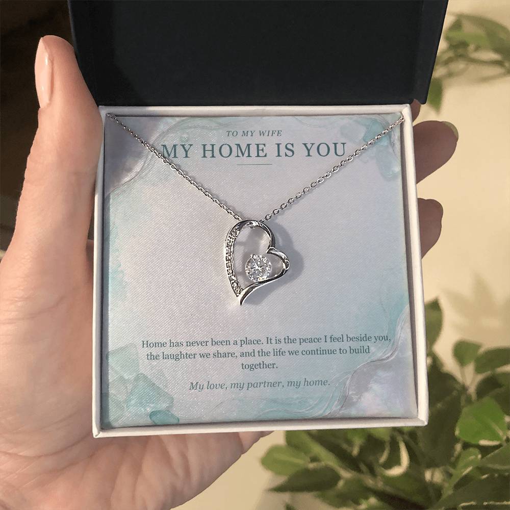 To My Wife Sea Glass Pearl Necklace – Forever Love Gift