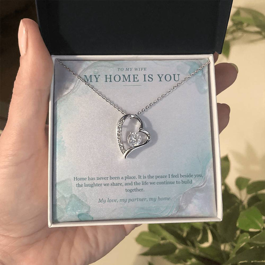 To My Wife Sea Glass Pearl Necklace – Forever Love Gift
