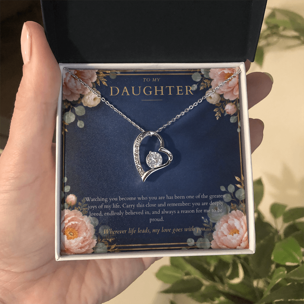 To My Daughter Forever Love Necklace