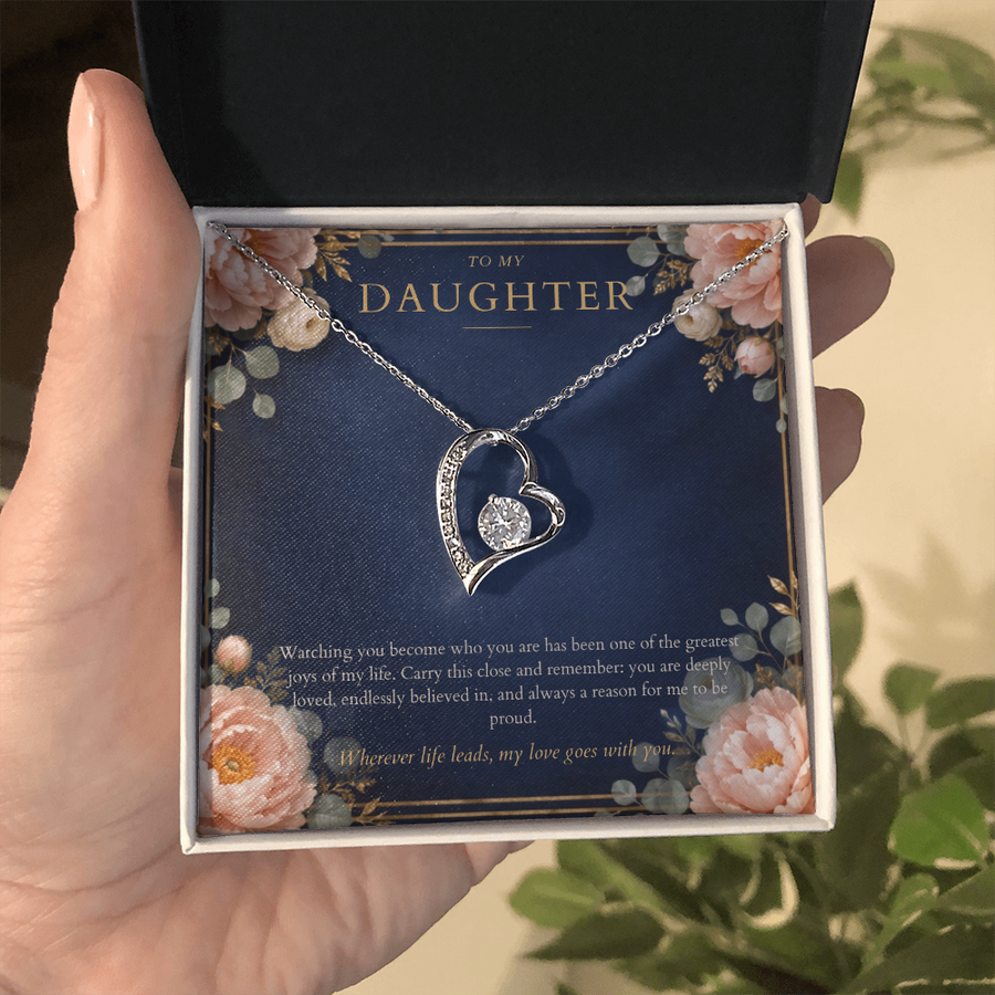 To My Daughter Forever Love Necklace