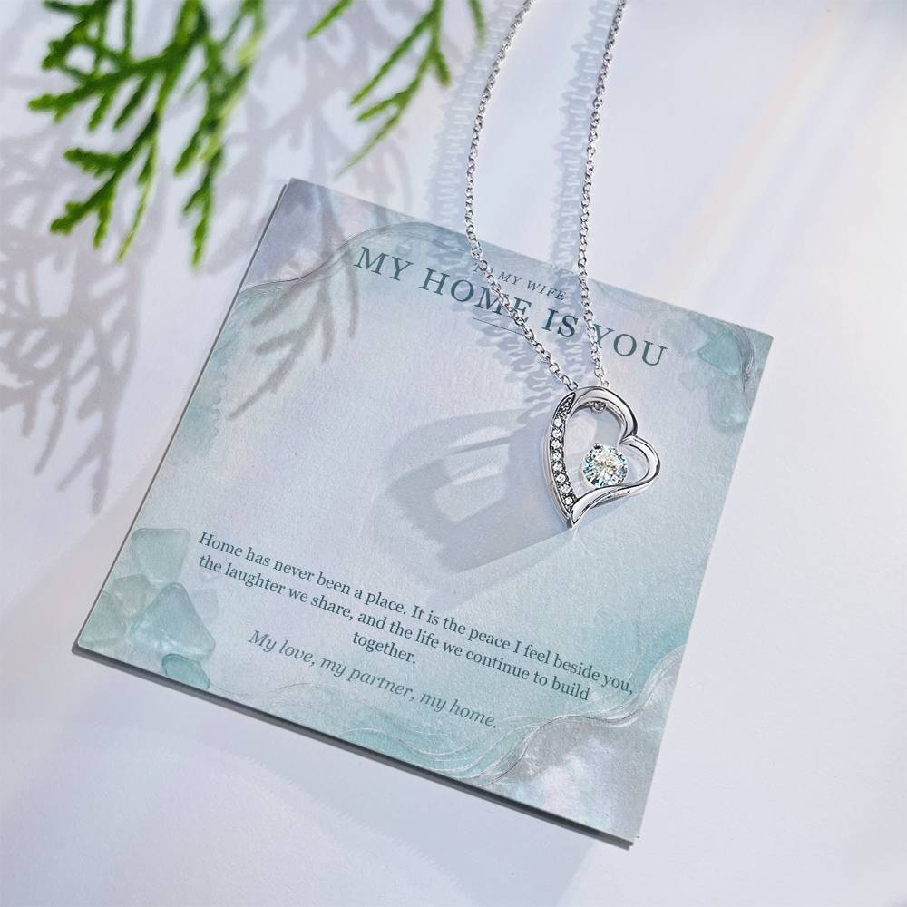 To My Wife Sea Glass Pearl Necklace – Forever Love Gift