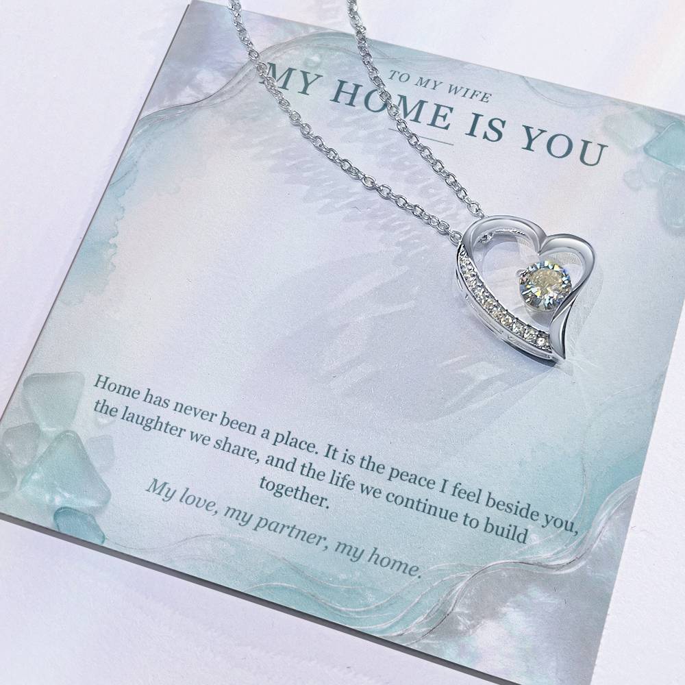 To My Wife Sea Glass Pearl Necklace – Forever Love Gift