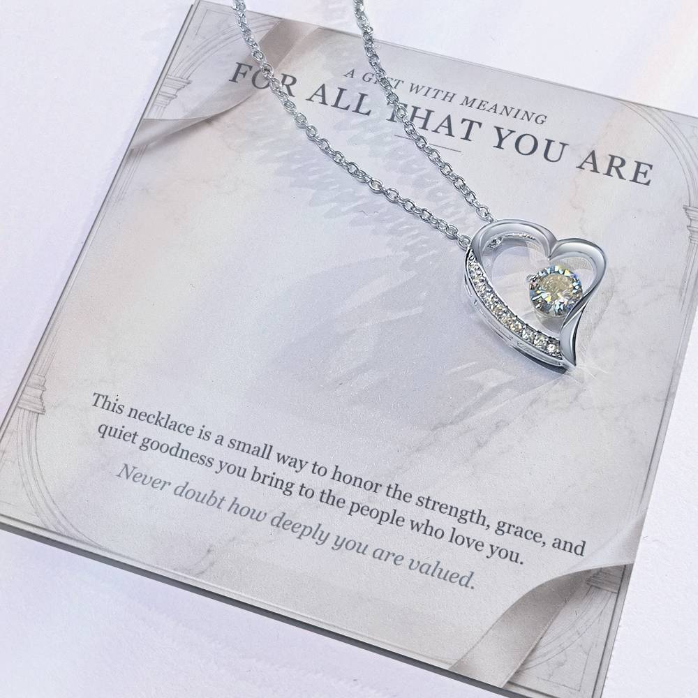 Carrara and Platinum Forever Love Necklace – Appreciation Gift