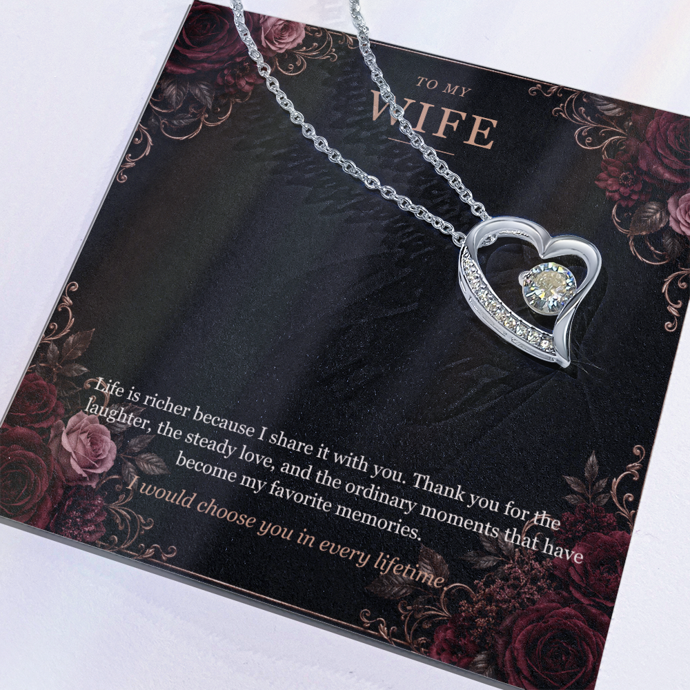 To My Wife Forever Love Necklace