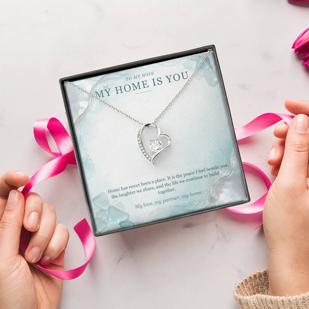 To My Wife Sea Glass Pearl Necklace – Forever Love Gift
