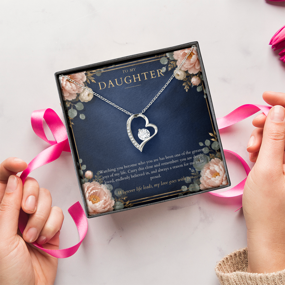 To My Daughter Forever Love Necklace