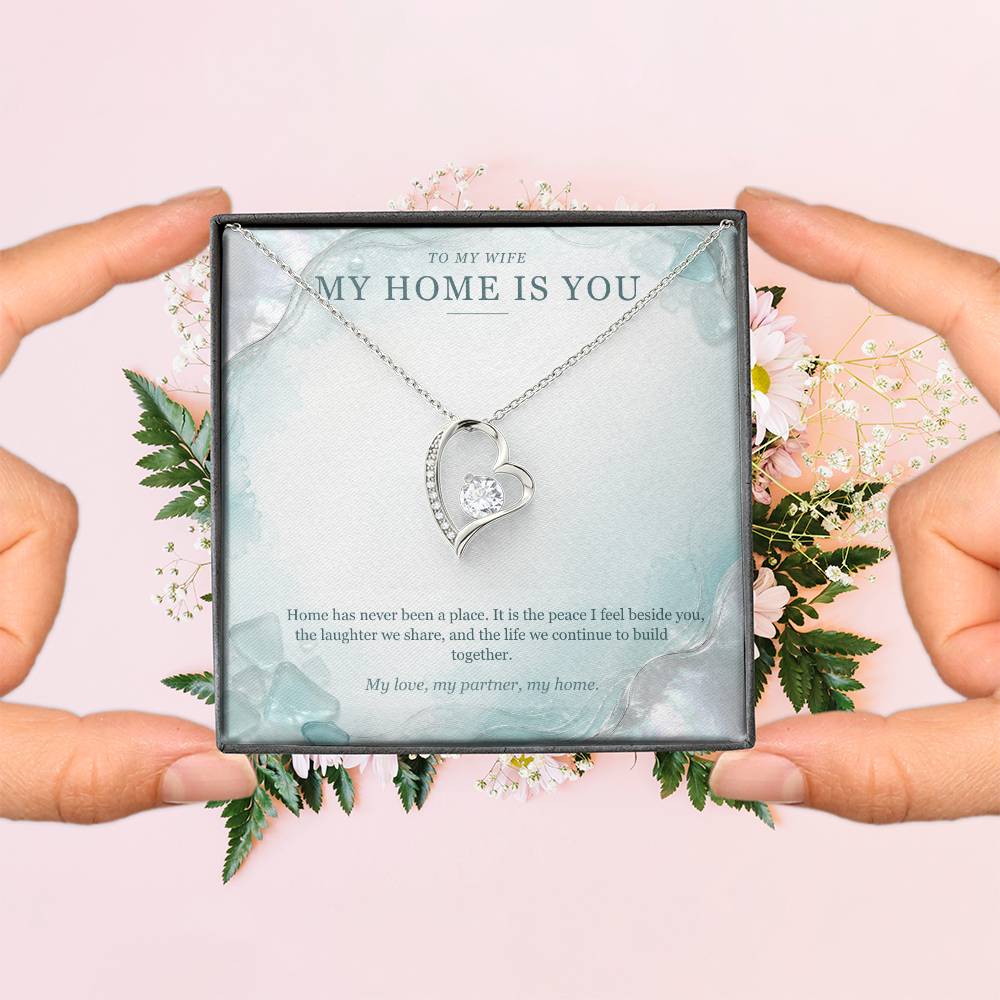 To My Wife Sea Glass Pearl Necklace – Forever Love Gift