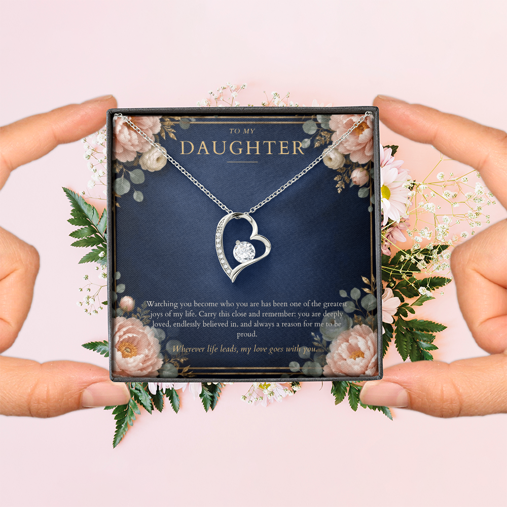 To My Daughter Forever Love Necklace
