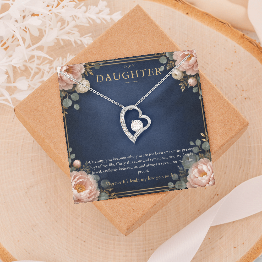 To My Daughter Forever Love Necklace