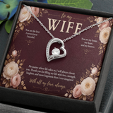 To My Wife Forever Love Necklace – Romantic Heart Pendant Gift
