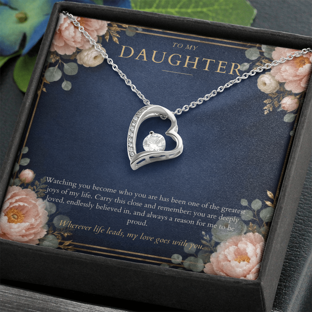 To My Daughter Forever Love Necklace