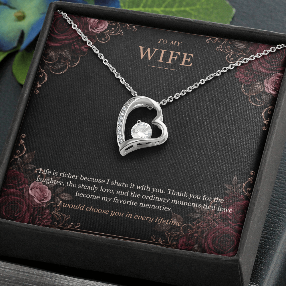 To My Wife Forever Love Necklace