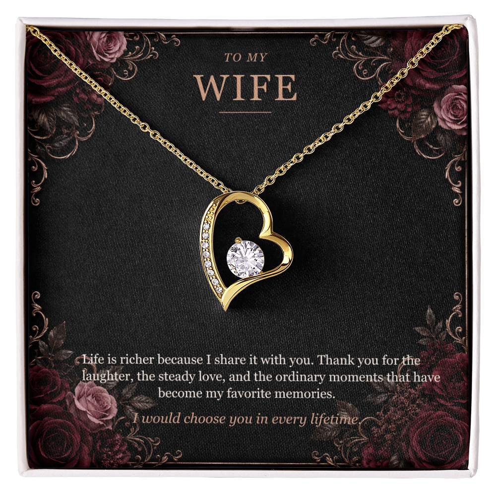 To My Wife Forever Love Necklace