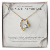 Carrara and Platinum Forever Love Necklace – Appreciation Gift