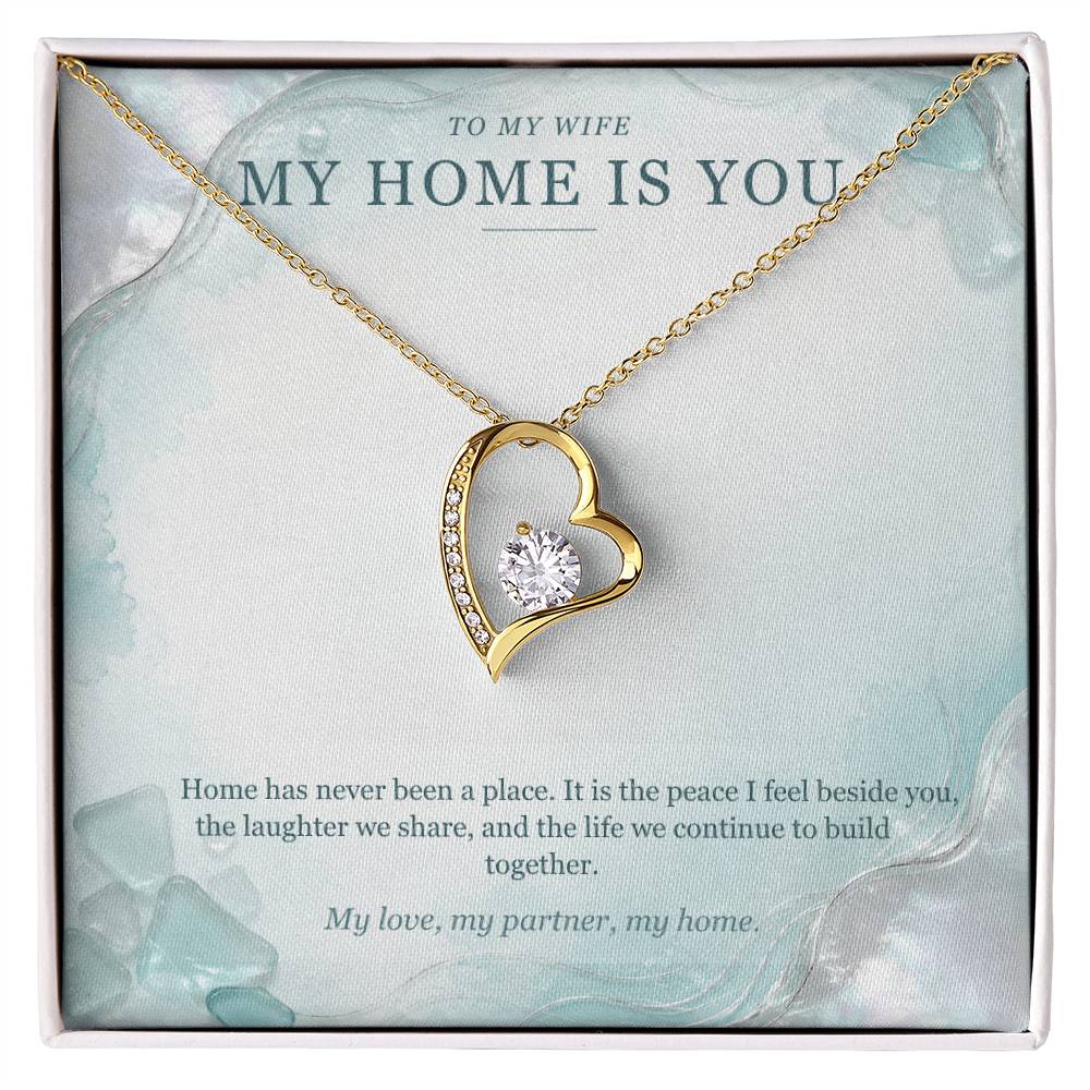 To My Wife Sea Glass Pearl Necklace – Forever Love Gift