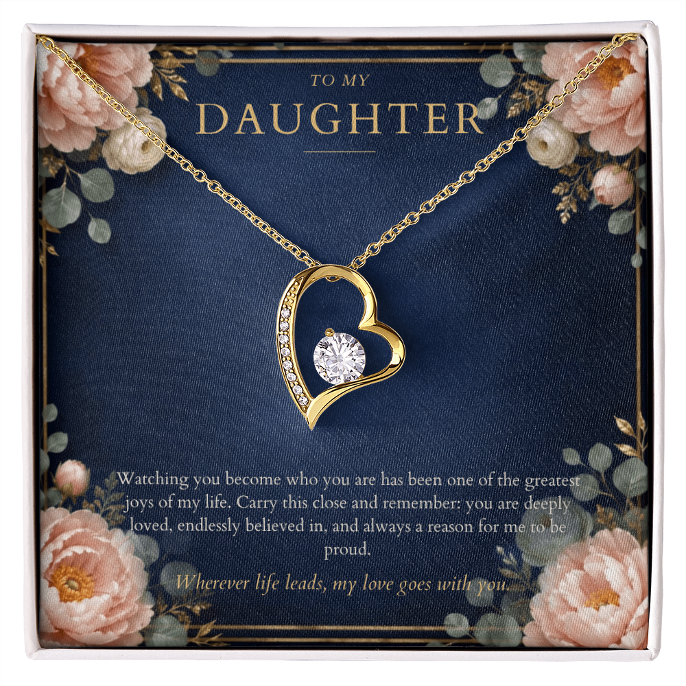 To My Daughter Forever Love Necklace