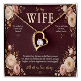 To My Wife Forever Love Necklace – Romantic Heart Pendant Gift