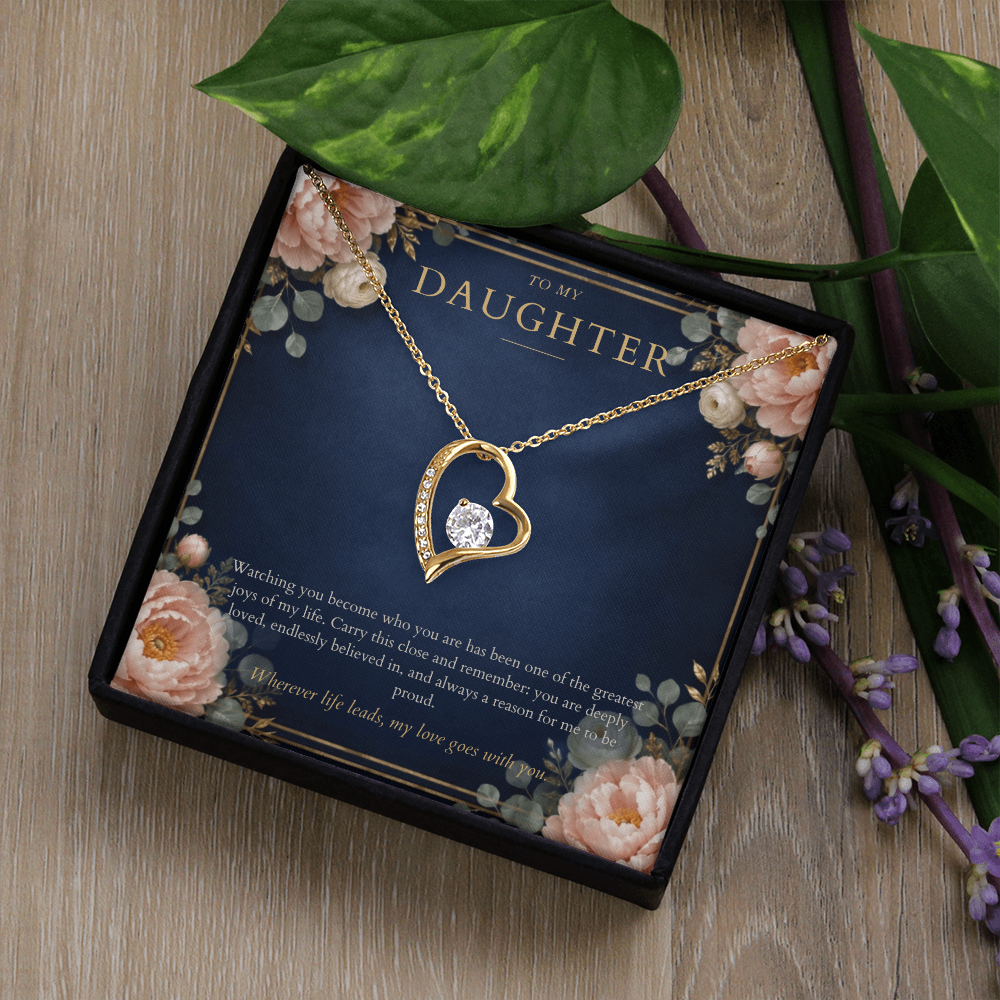To My Daughter Forever Love Necklace