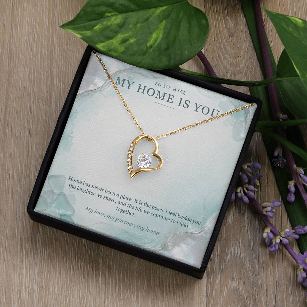 To My Wife Sea Glass Pearl Necklace – Forever Love Gift