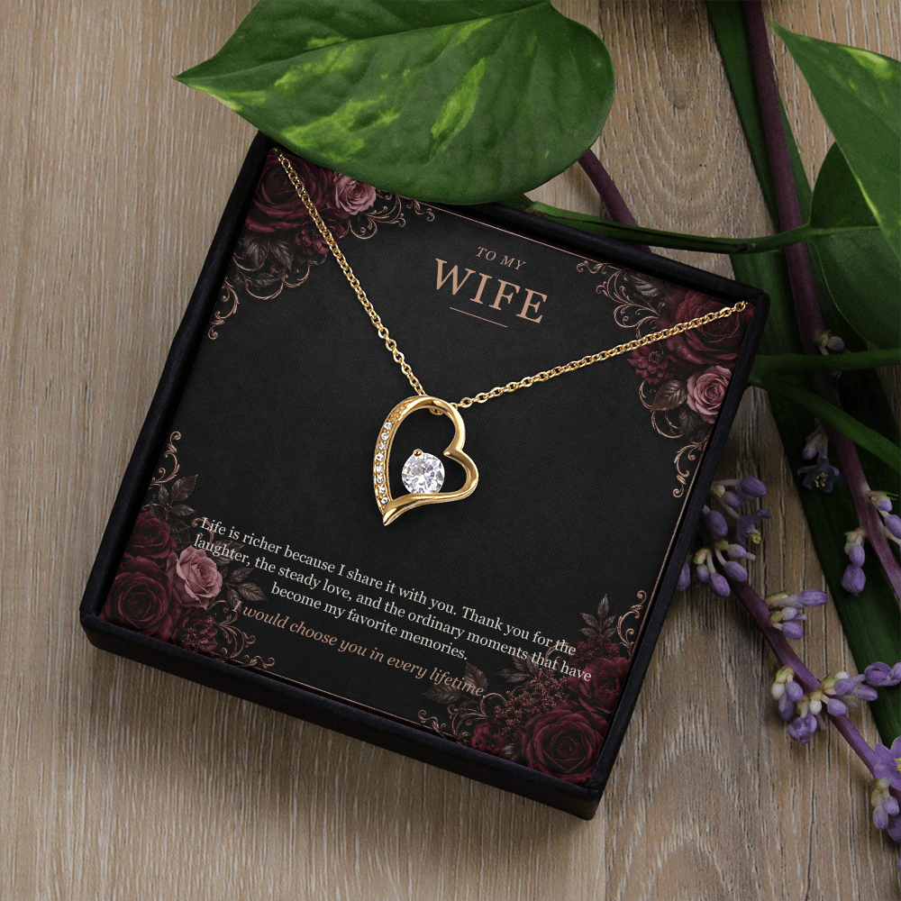 To My Wife Forever Love Necklace
