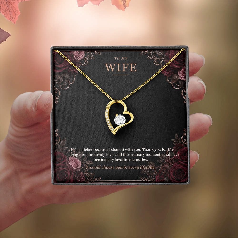 To My Wife Forever Love Necklace