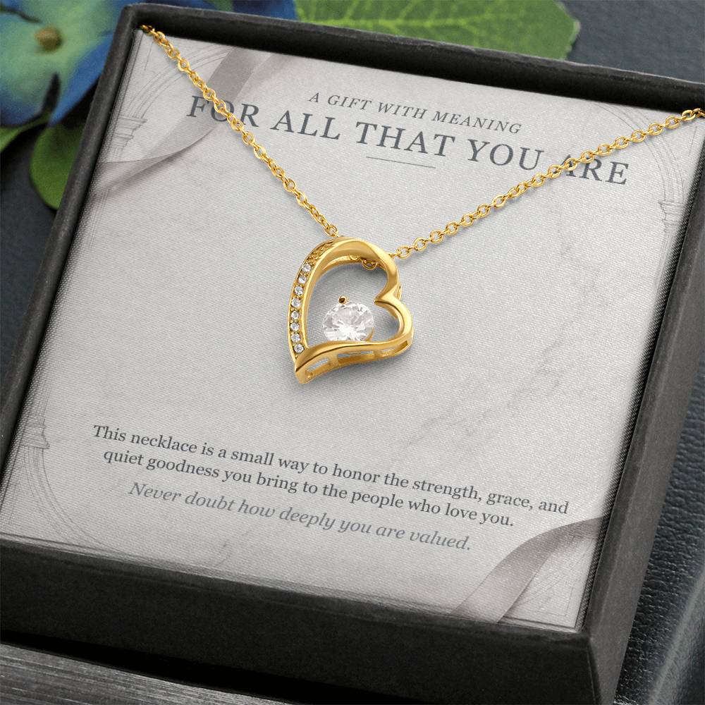Carrara and Platinum Forever Love Necklace – Appreciation Gift