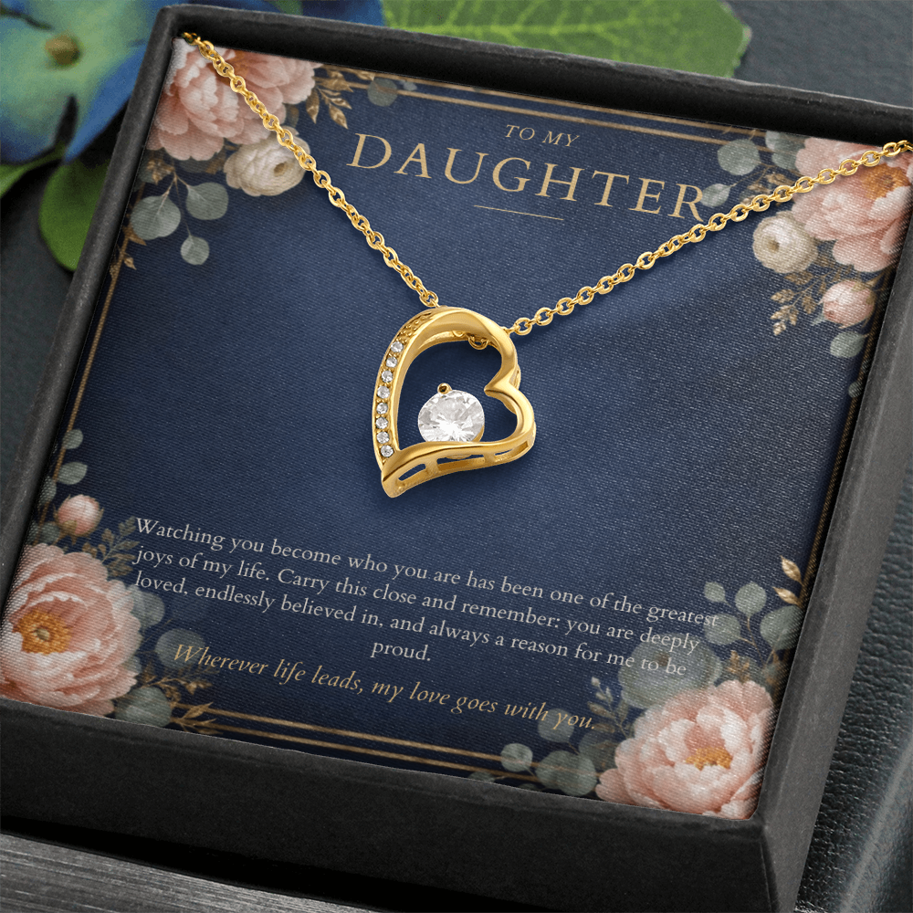 To My Daughter Forever Love Necklace