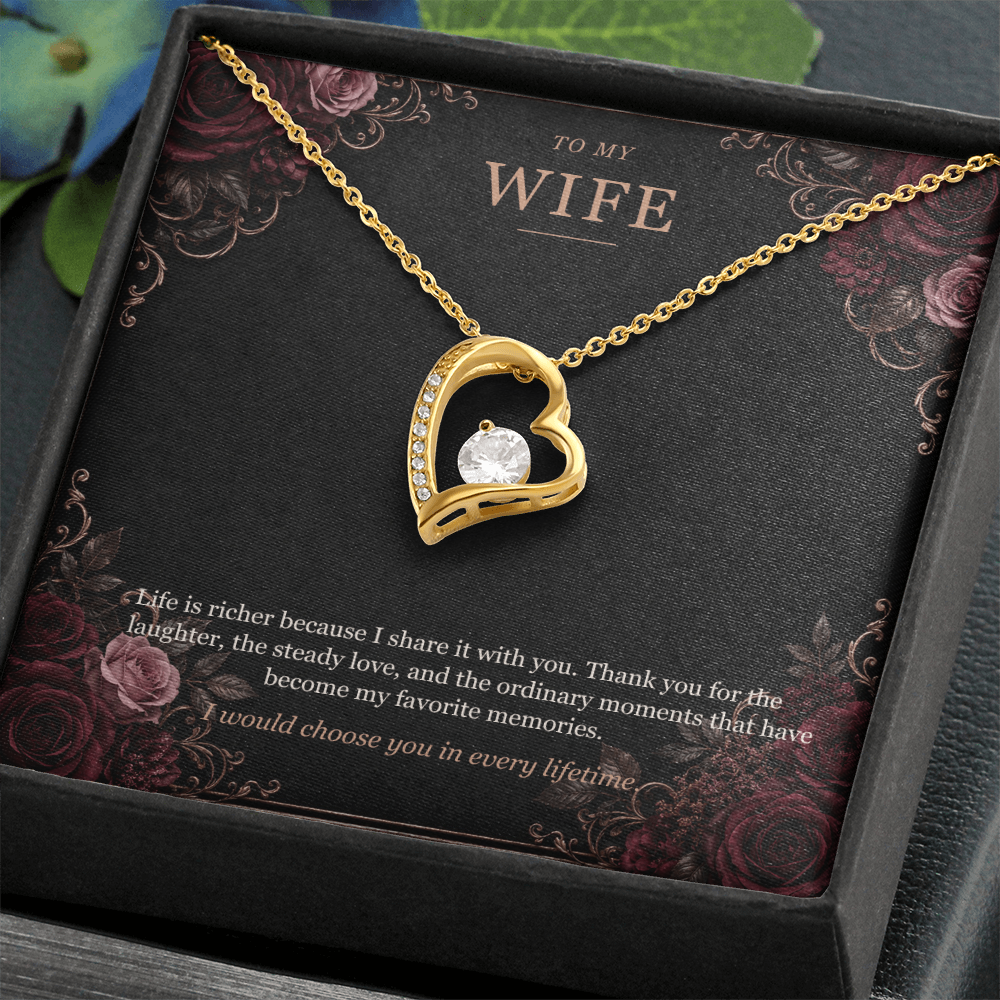To My Wife Forever Love Necklace