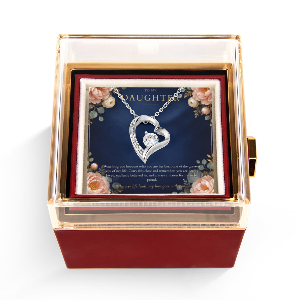 Wherever Life Leads – Forever Love Rotating Rose Necklace