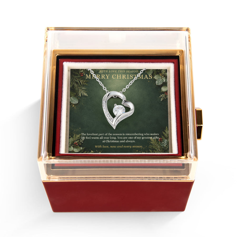 Merry Christmas – Forever Love Rotating Rose Necklace