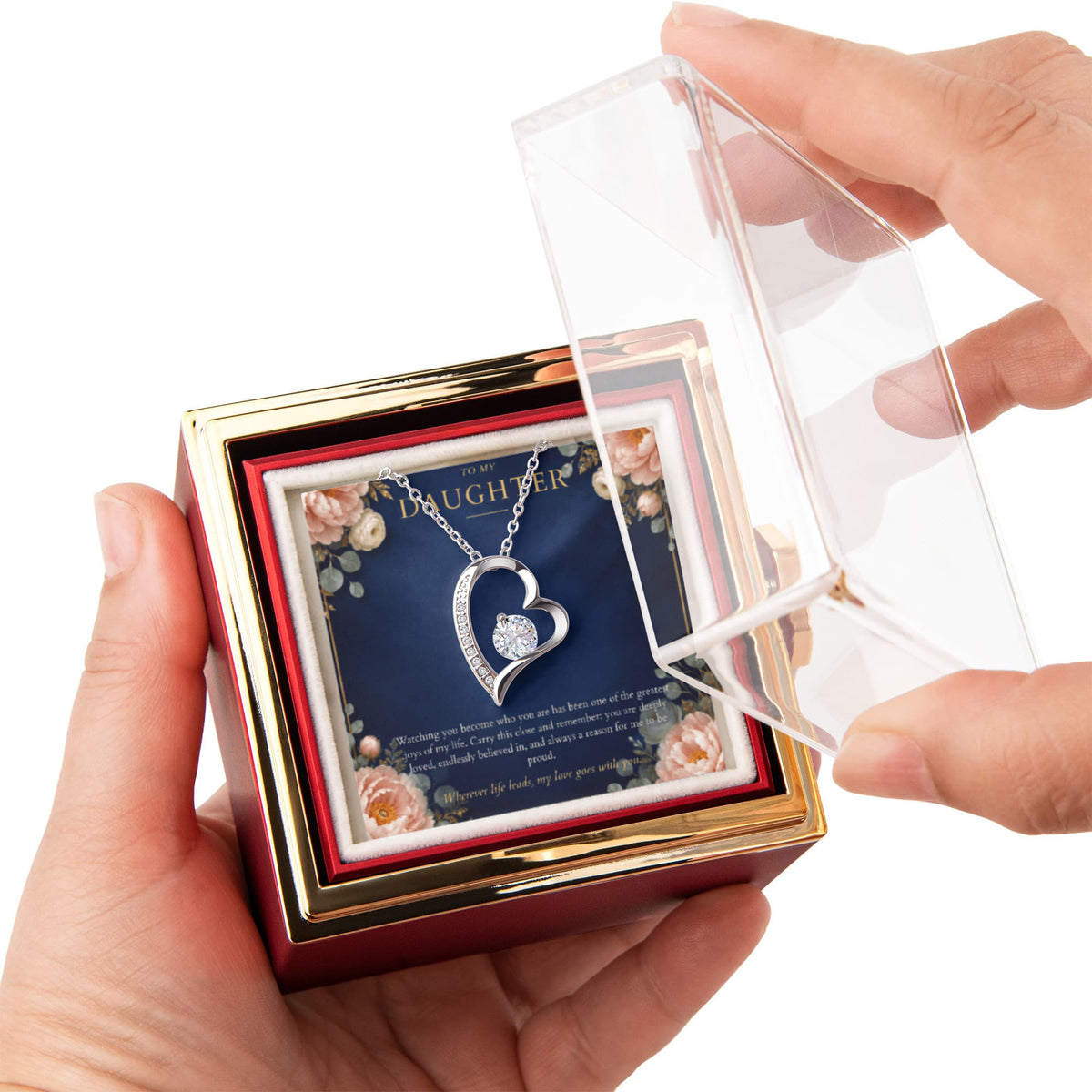 Wherever Life Leads – Forever Love Rotating Rose Necklace