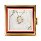 For All That You Are – Forever Love Rotating Rose Necklace