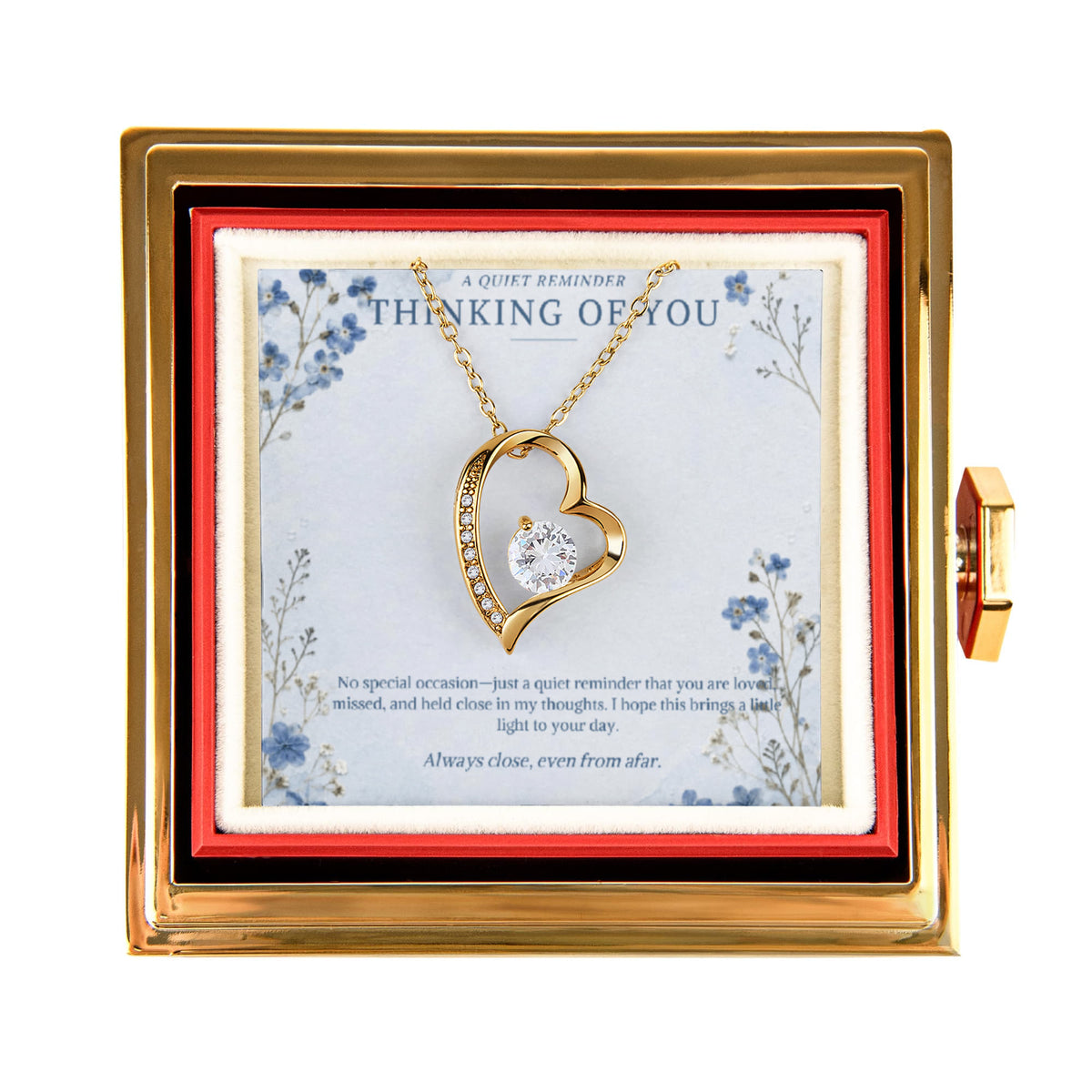 Thinking Of You – Forever Love Rotating Rose Necklace