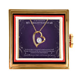 My Brightest Star – Forever Love Rotating Rose Necklace