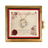 Still Choosing You – Forever Love Rotating Rose Necklace
