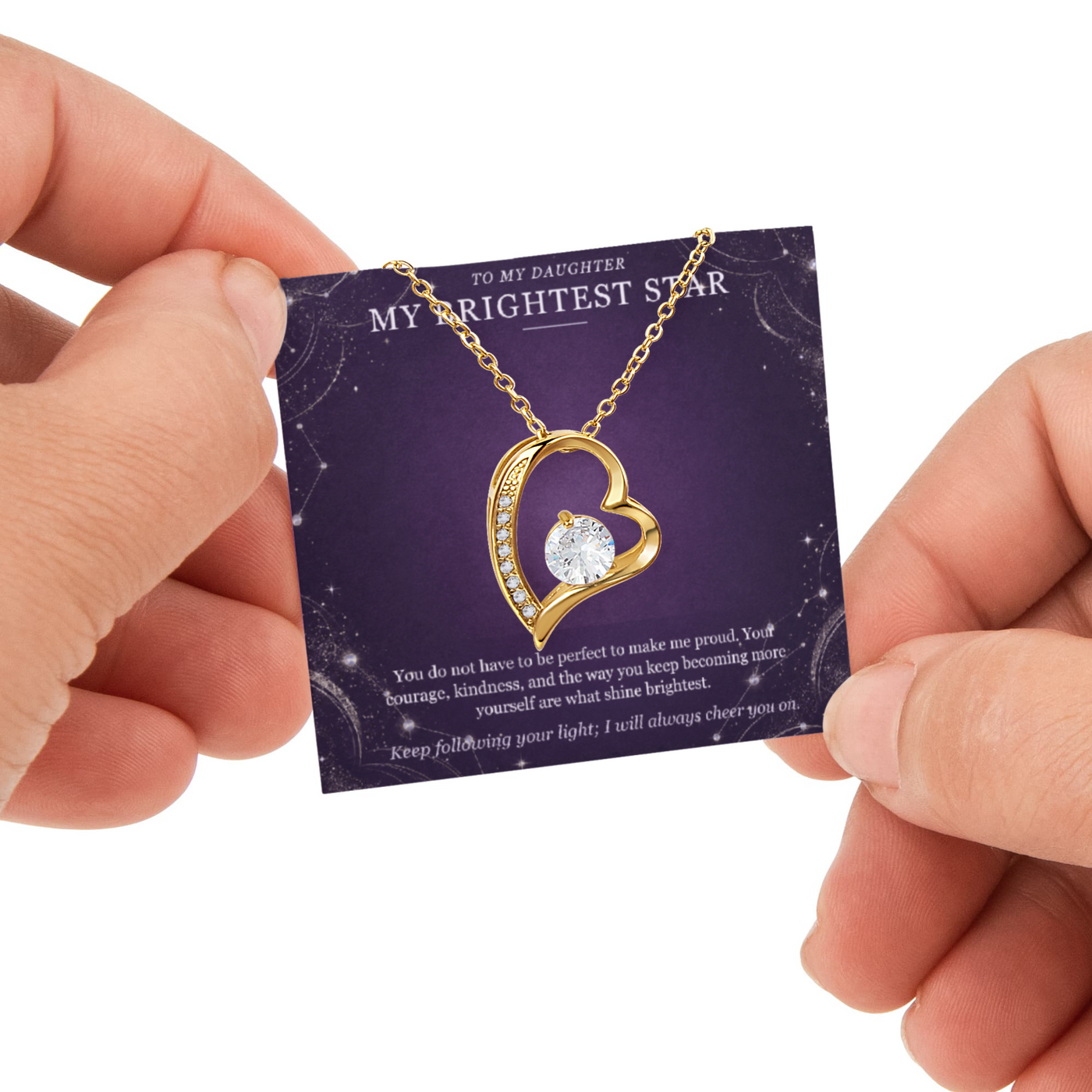My Brightest Star – Forever Love Rotating Rose Necklace
