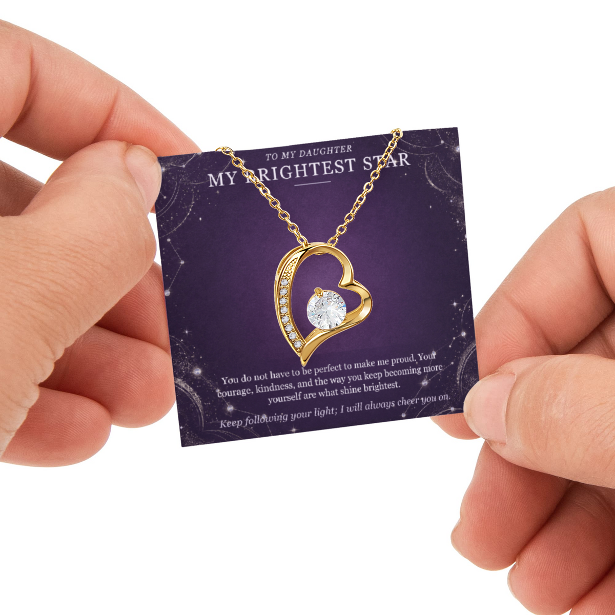 My Brightest Star – Forever Love Rotating Rose Necklace