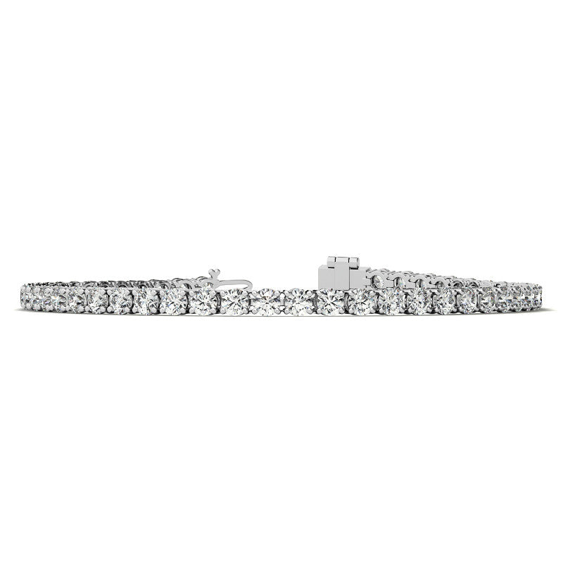 6ctw Created Sapphire Tennis Bracelet - 3mm Stones - 14K Gold Overlay in White, Yellow or Rose Gold