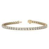6ctw Created Moissanite Tennis Bracelet - 3mm Stones - 14K Gold Overlay in White, Yellow or Rose Gold