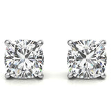 1 CTW Lab-Grown Diamond Stud Earrings - G/VS Clarity - 14k Gold Over Sterling Silver - White or Yellow Gold Option
