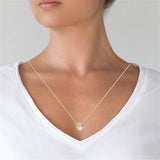 2.00 CTW AGI Certified Round Brilliant Lab Grown Diamond Bezel Pendant in 14K White or Yellow Gold