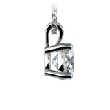 AGI Certified 2.00 CTW Prong Set Round Lab Grown Solitaire Diamond Pendant (G-VS) in 14K White or Yellow Gold