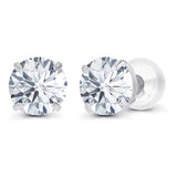 3.00 CTW AGI Certified Lab-Grown Diamond Stud Earrings in 14K Gold – E/VS