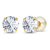 2.00 CTW Lab-Grown Diamond Stud Earrings – E Color VS Clarity in Solid 14K Gold (AGI Certified)